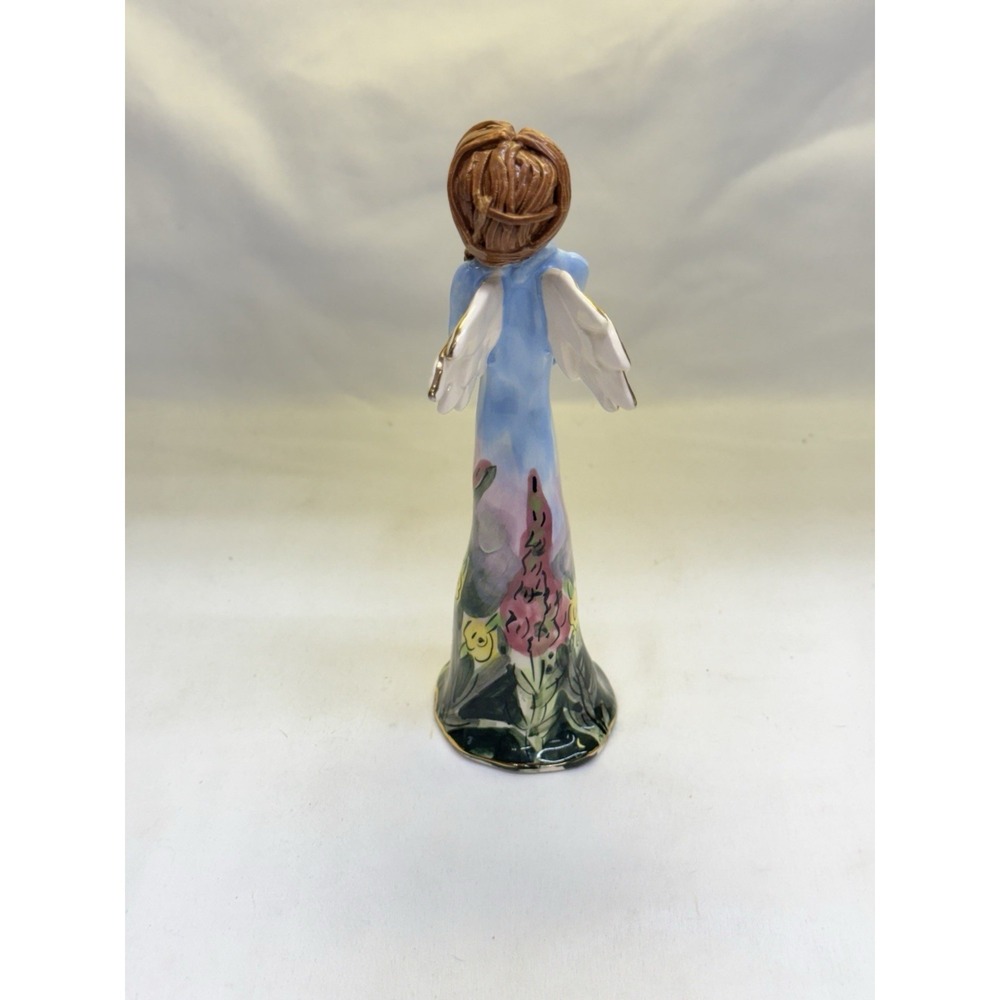 Heather Goldminc Blue Sky Corp Clayworks Garden Angel 2002 VTG 8" Tall - Picture 3 of 7